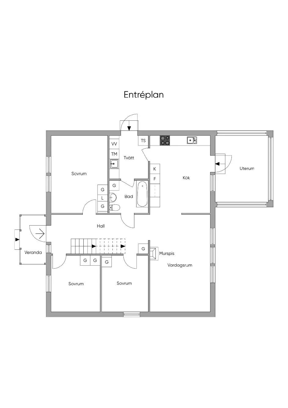 Planritning för Skyttegränd