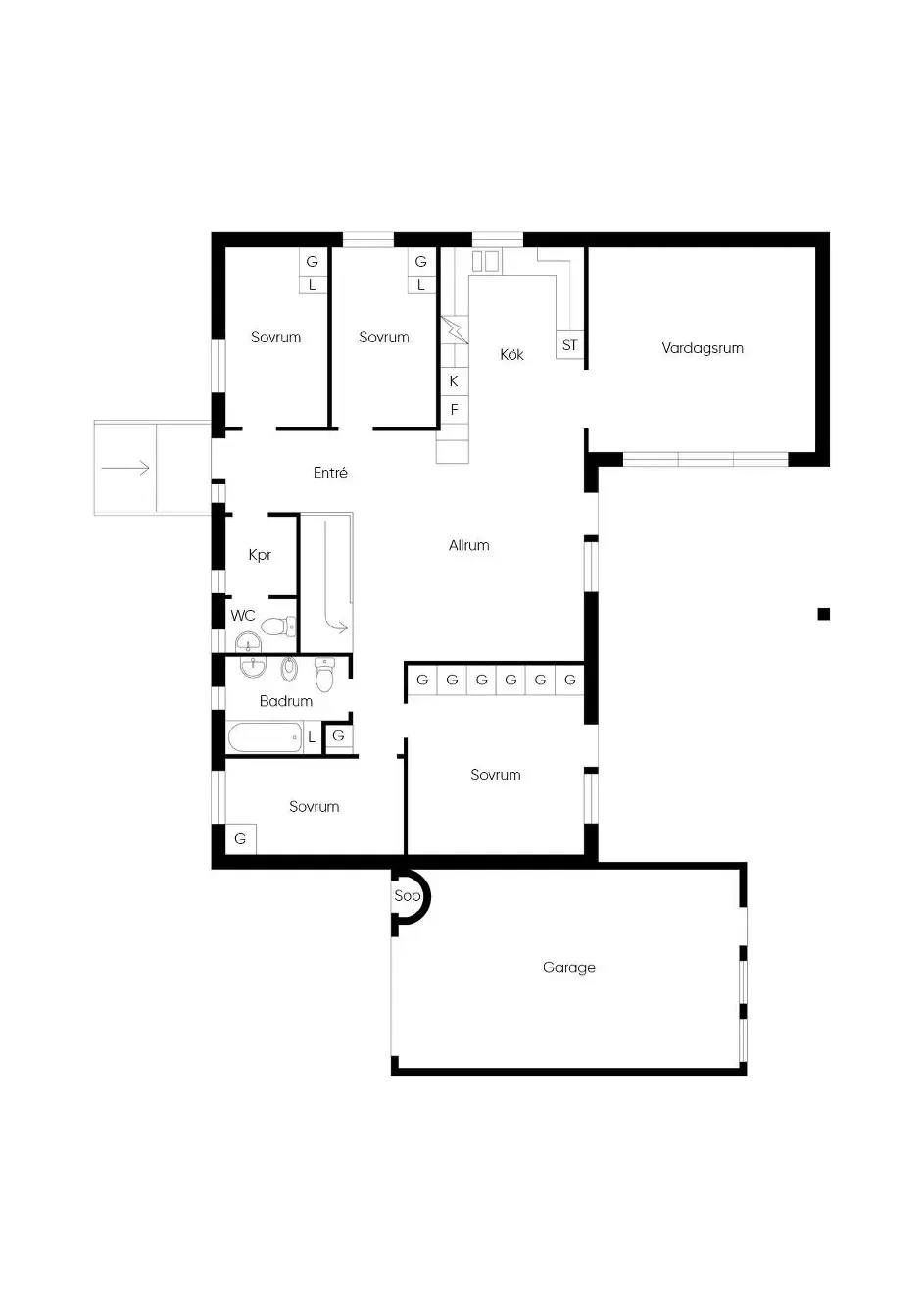 Floor plan for Marsgatan