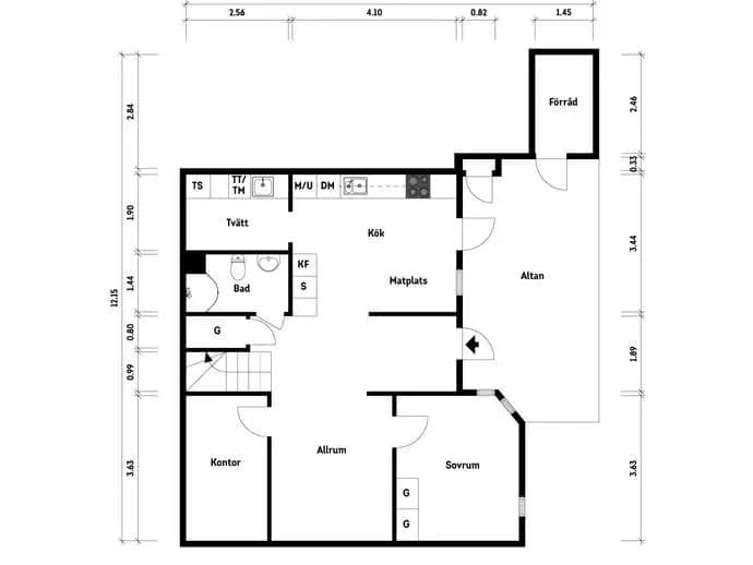 Planritning för Ersåsbacken 48