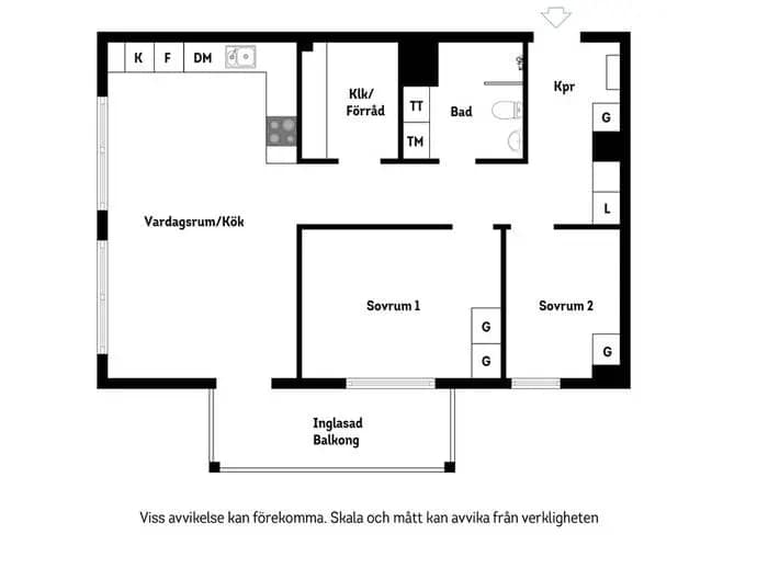 Floor plan for Evenemangsgatan 40