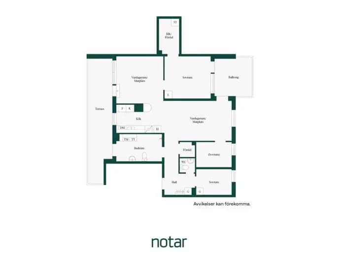 Planritning för Banmästargatan 2