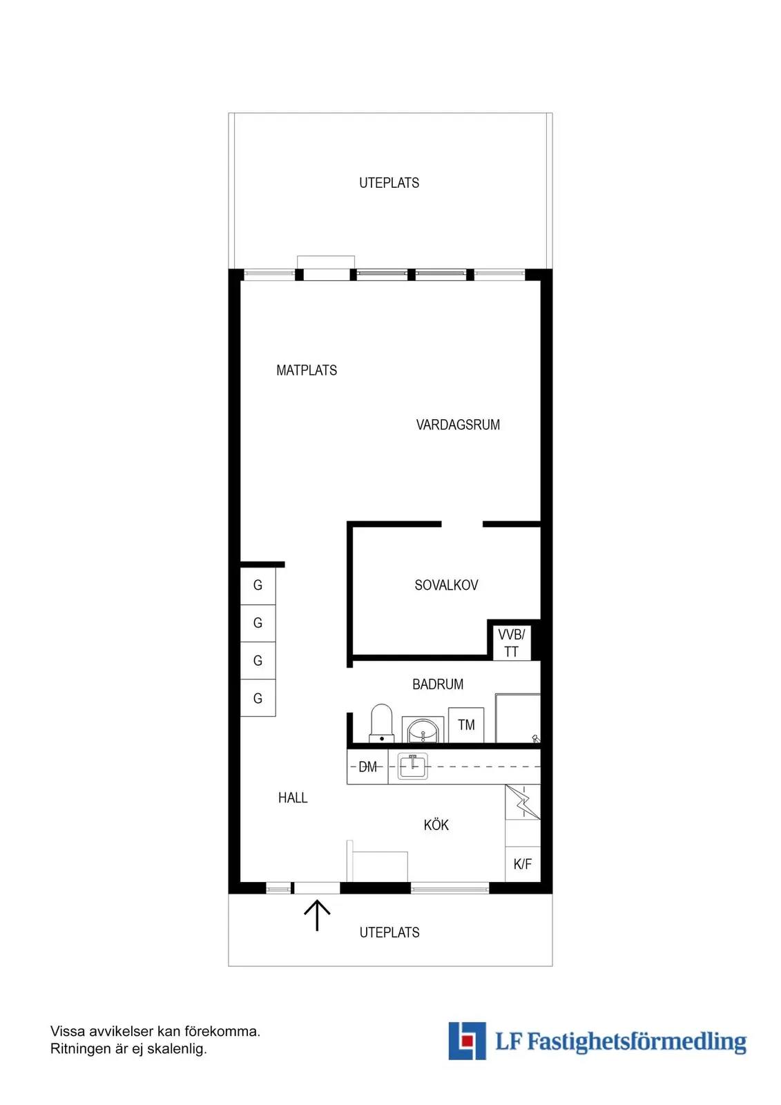 Floor plan for Länsmansvägen 43