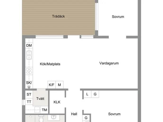Planritning för Pinjegatan 1Y