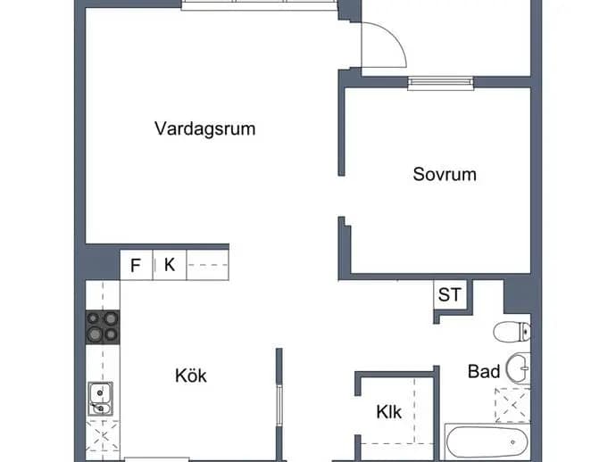Planritning för Tråggränd 41