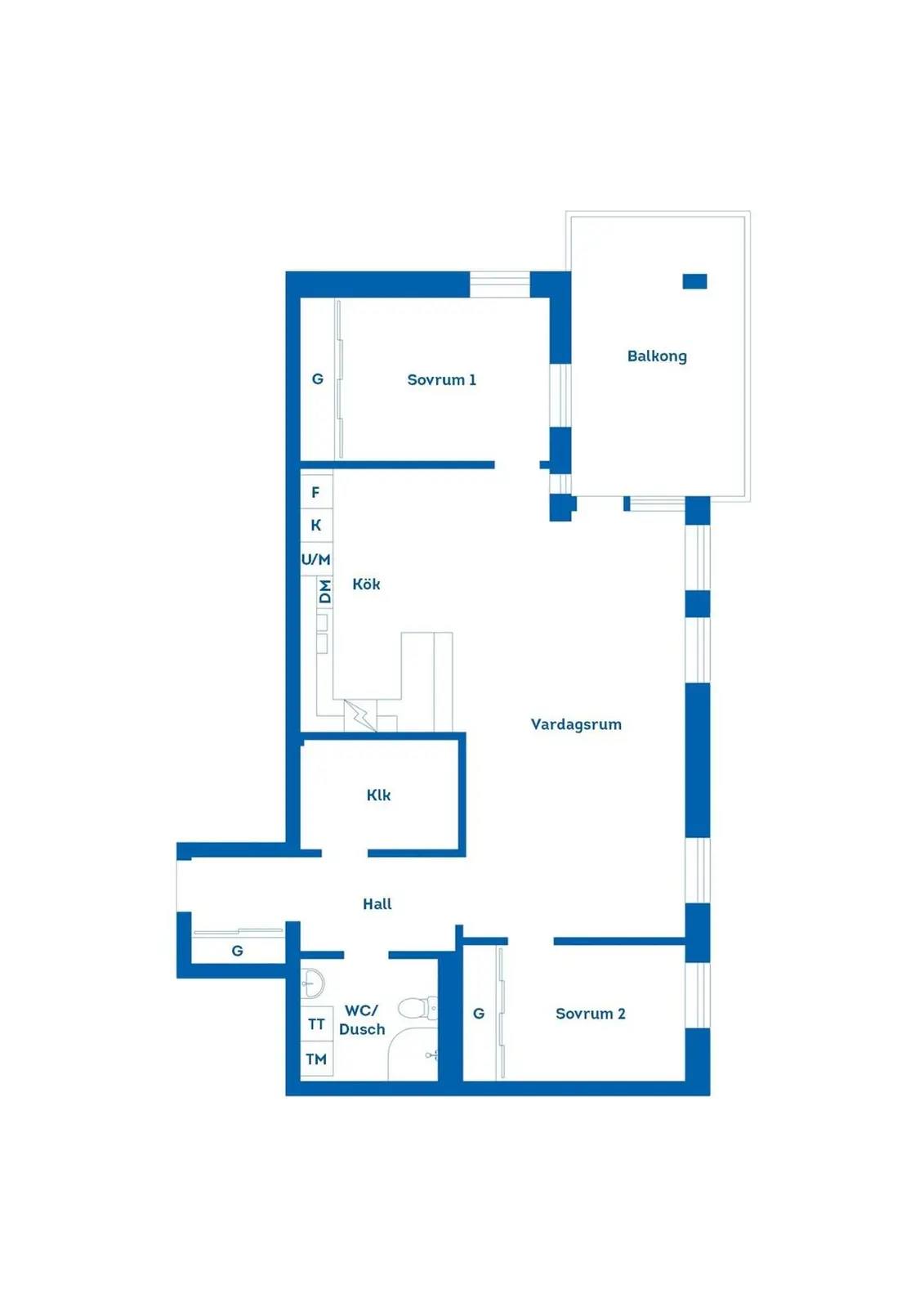 Floor plan for Rotegatan 4