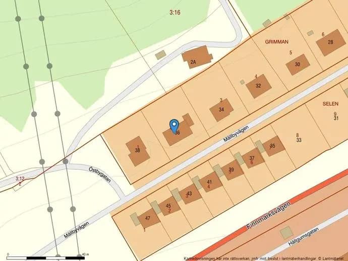Floor plan for Mällbyvägen 36