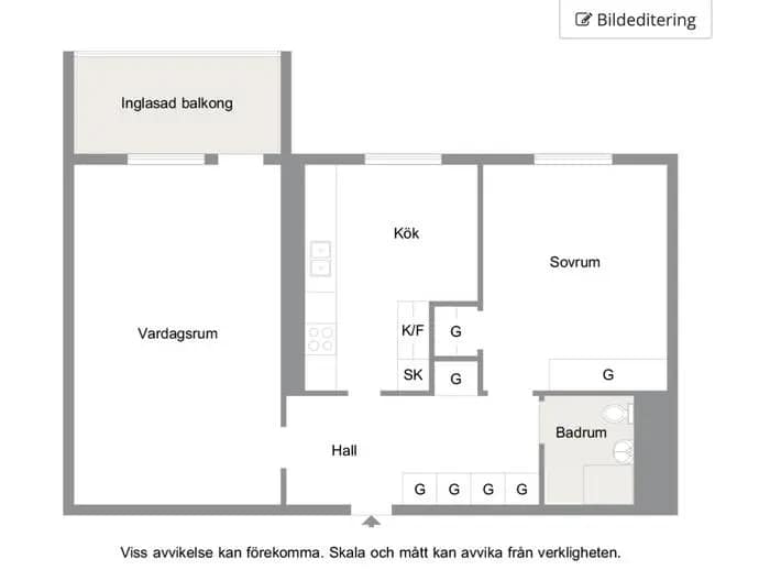 Planritning för Widells väg 1