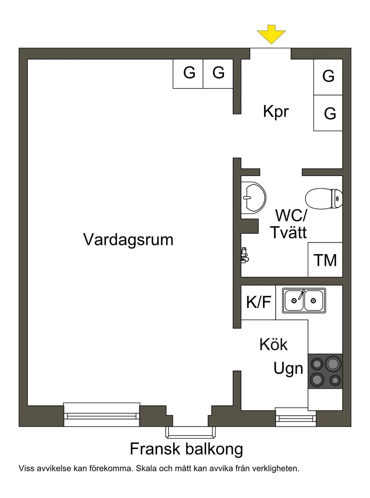 Floor plan for Mariagatan 6