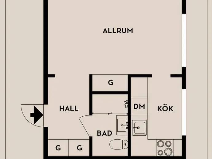 Floor plan for Verktumsgatan 6