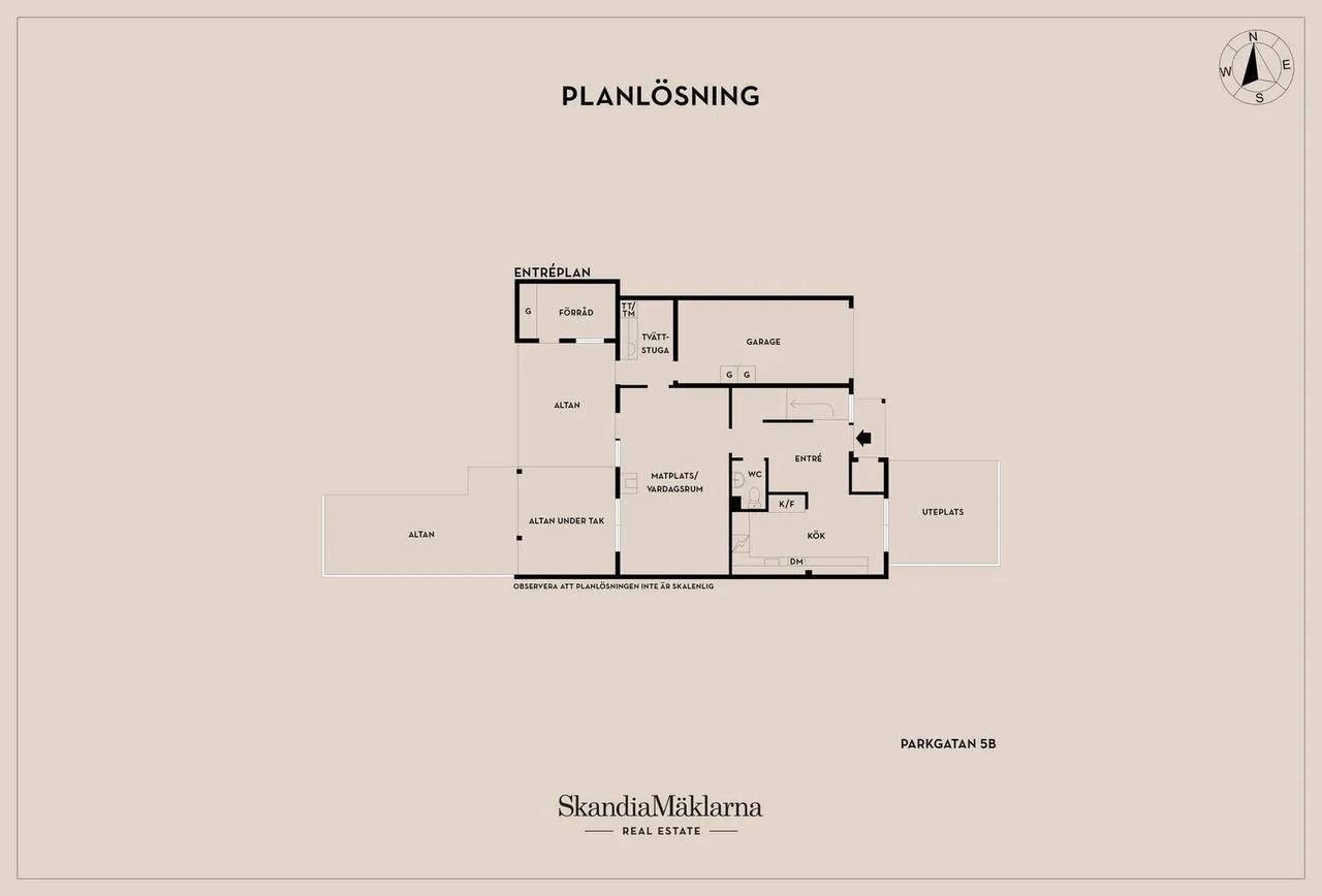 Planritning för Parkgatan 5B
