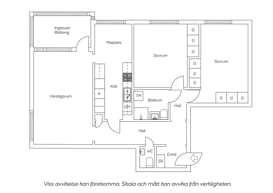 Floor plan for Rosenhöjdsvägen 28