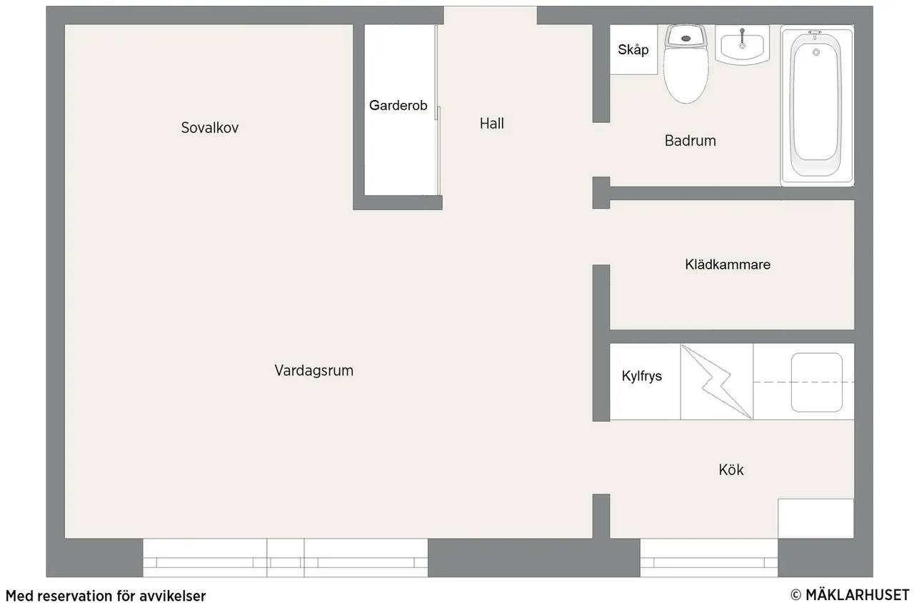 Planritning för Mariehemsvägen 1M
