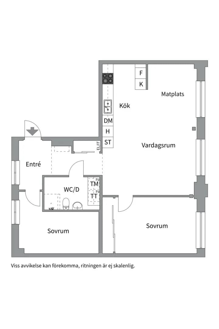 Planritning för Winborgs väg 19