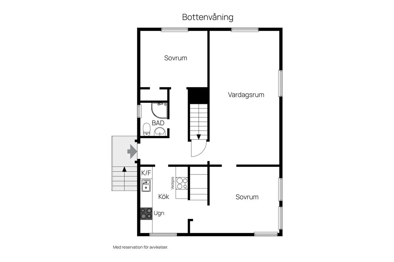 Floor plan for Tallåsvägen 4