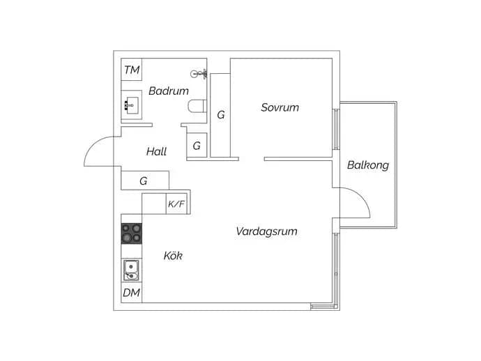 Planritning för Drottningholmsvägen 55, 8 tr