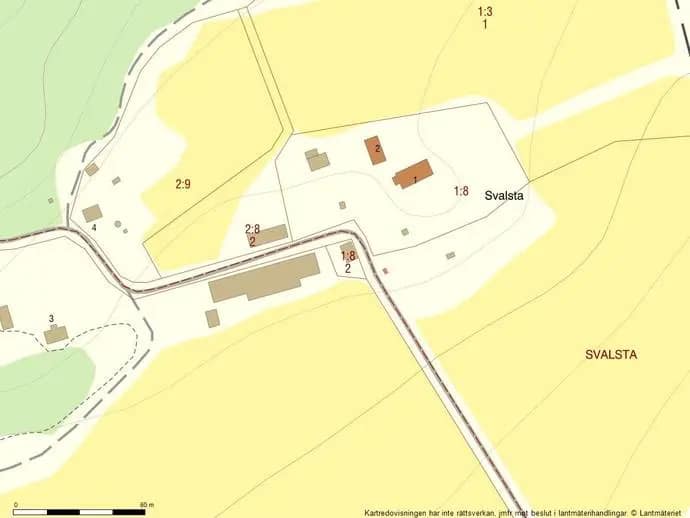 Floor plan for Svalsta prästgård 1