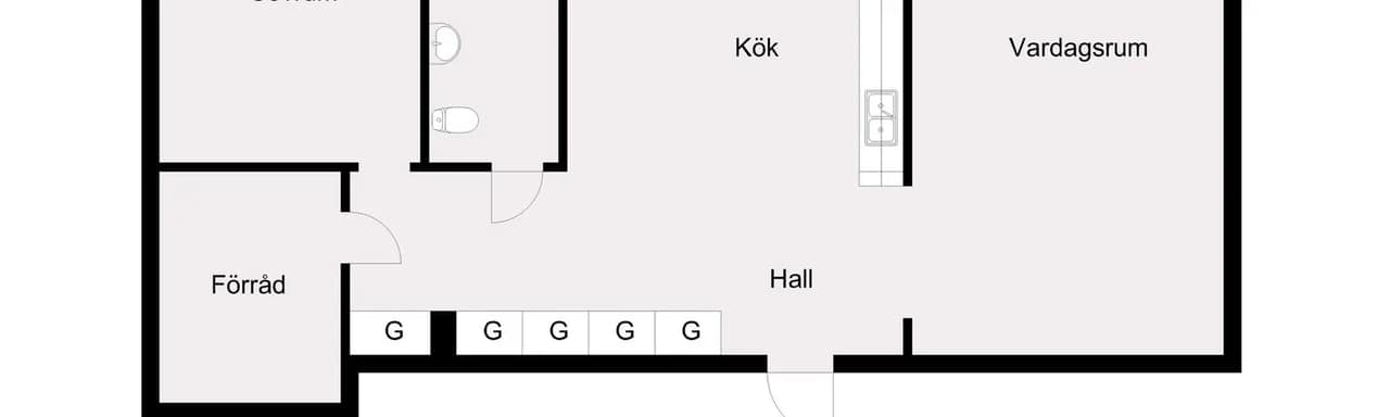 Planritning för Mariehemsvägen 11 E LGH 1002