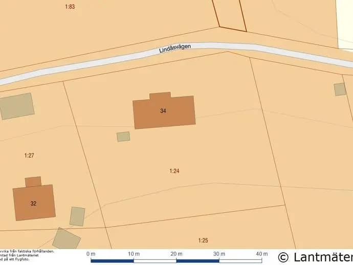 Planritning för Lindåsvägen 34