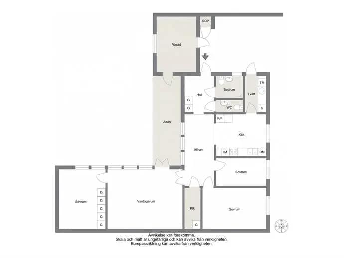 Floor plan for Sjöängsvägen 5