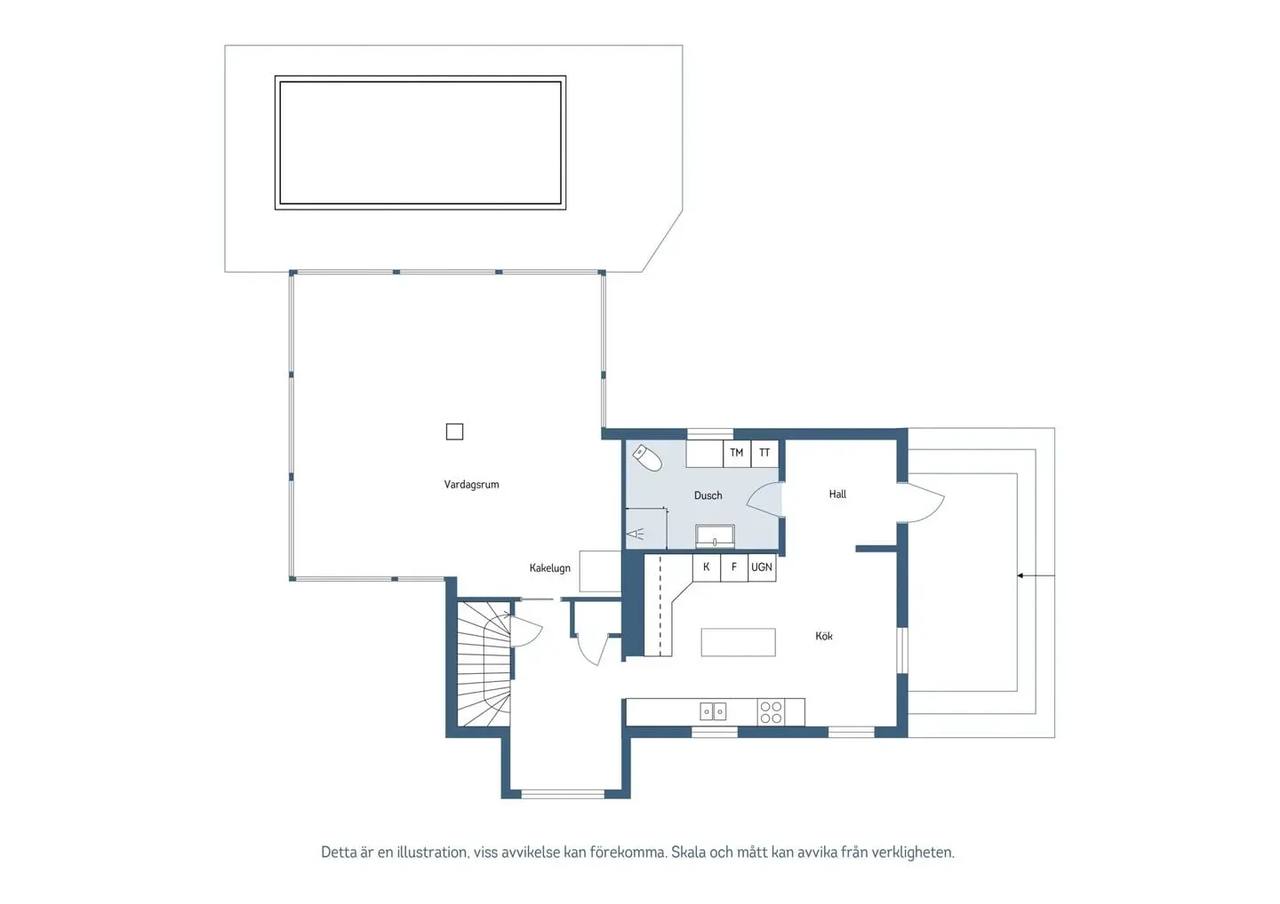 Planritning för Gamla Sjukarbyvägen 31