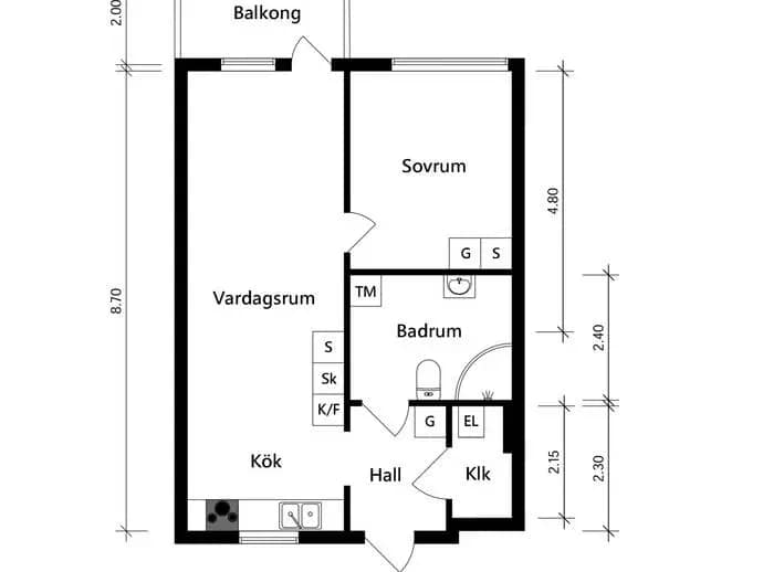 Planritning för Bandtraktorgatan 1