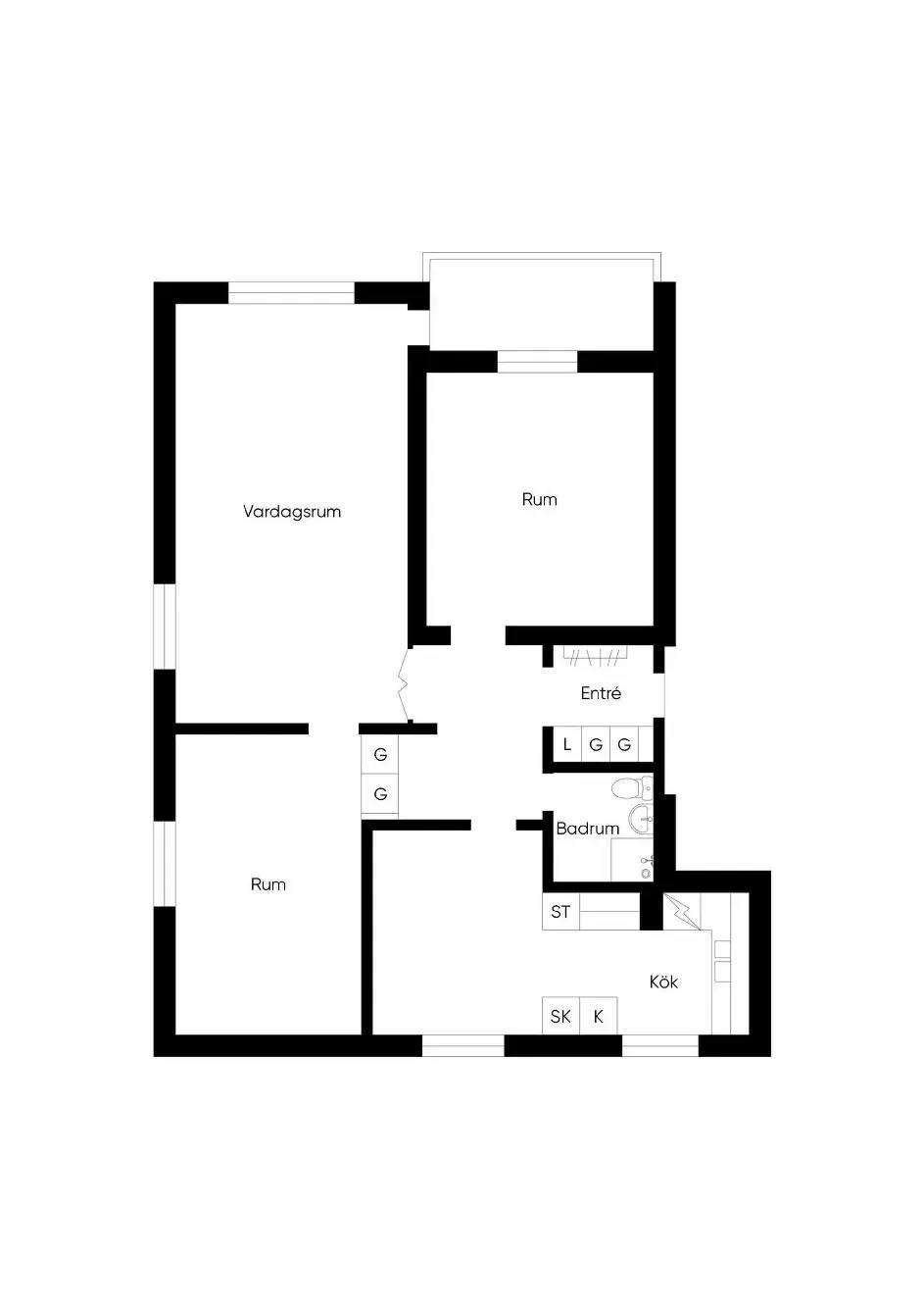 Planritning för Laxgården