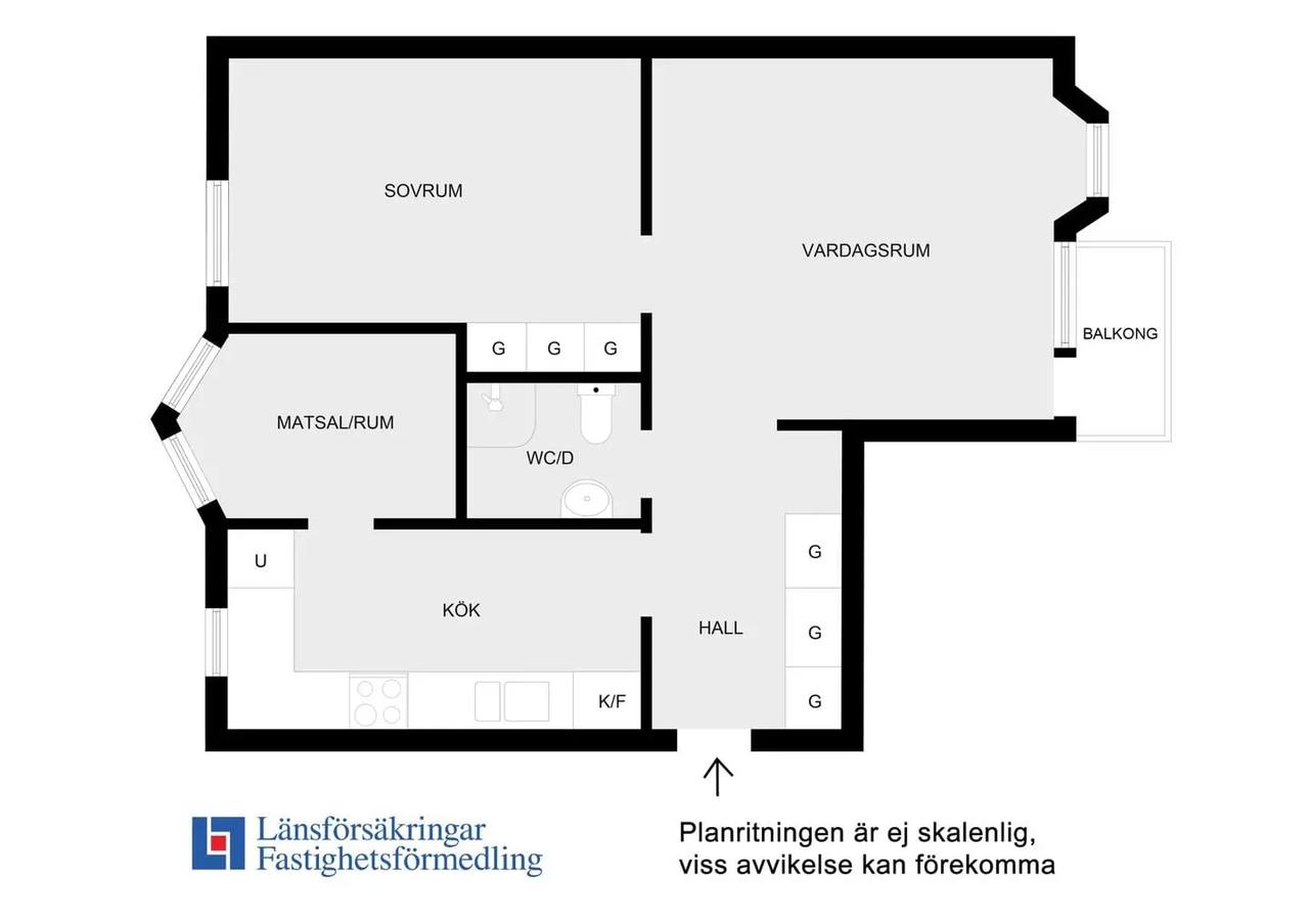 Planritning för Centralvägen 8A