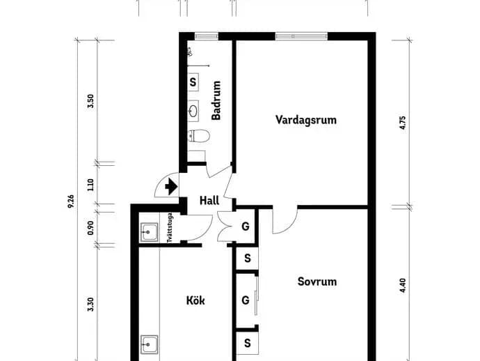 Floor plan for Kalendervägen 99