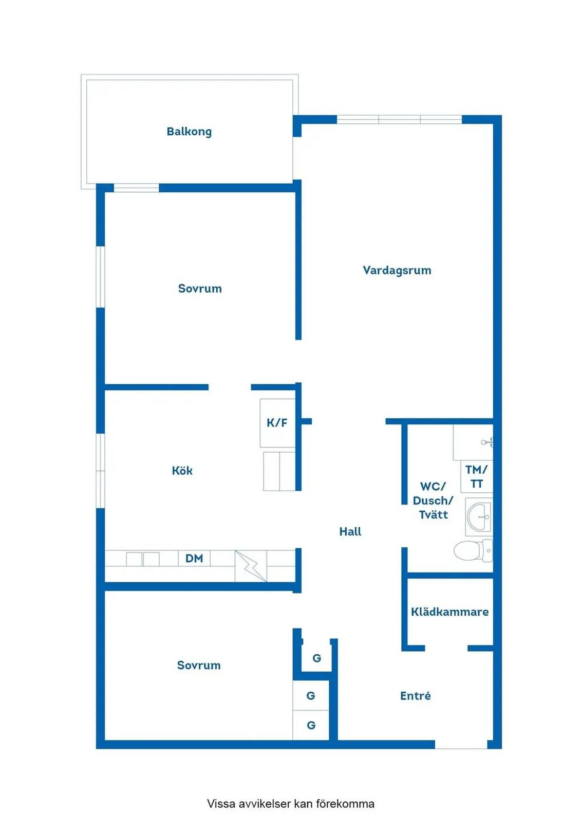 Floor plan for Repslagaregatan 20A