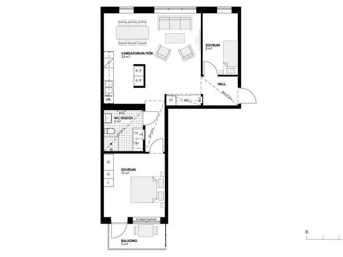 Floor plan for Distansgatan 54