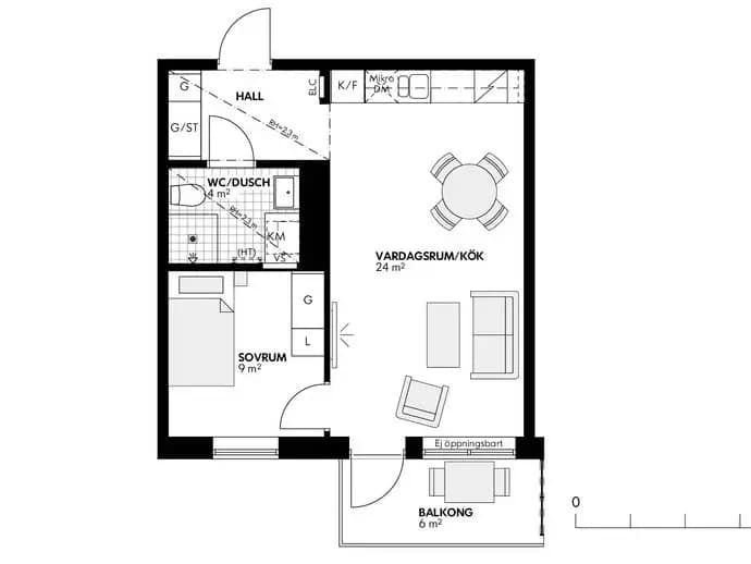 Floor plan for Distansgatan 56