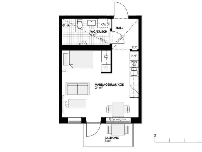 Floor plan for Distansgatan 56