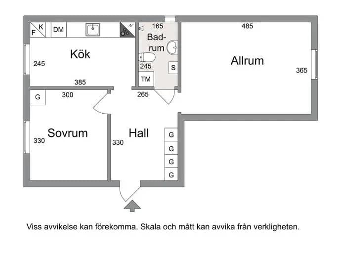 Floor plan for Östergatan 16