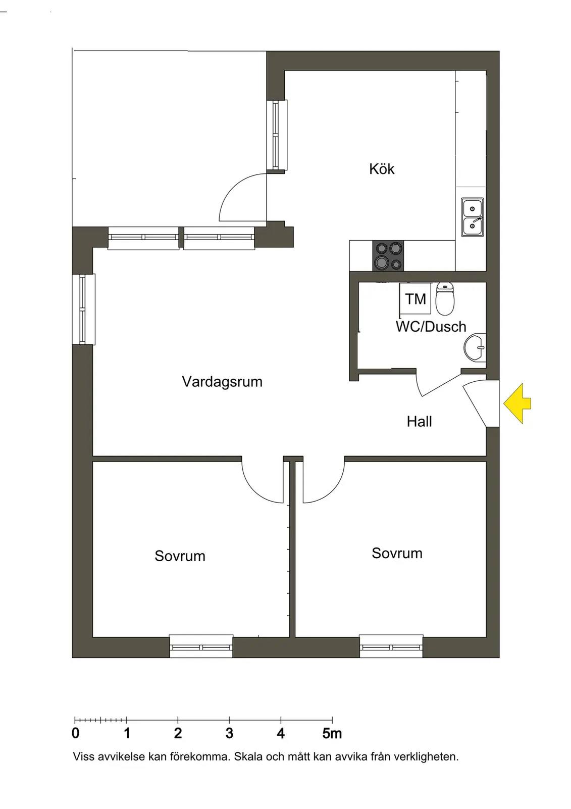 Floor plan for Skäcklingevägen 167