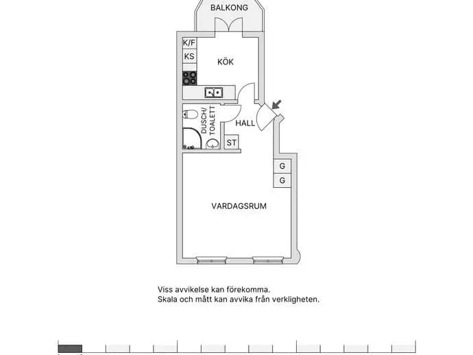 Floor plan for Kommissgatan 6