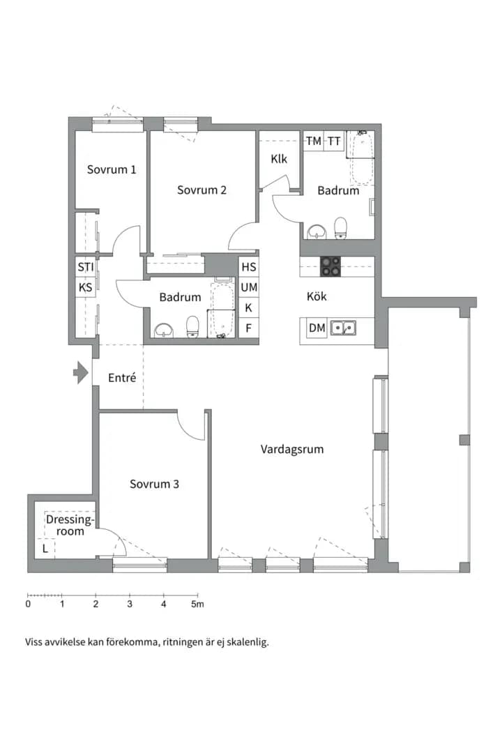 Planritning för Fyrisvallsgatan 18 F
