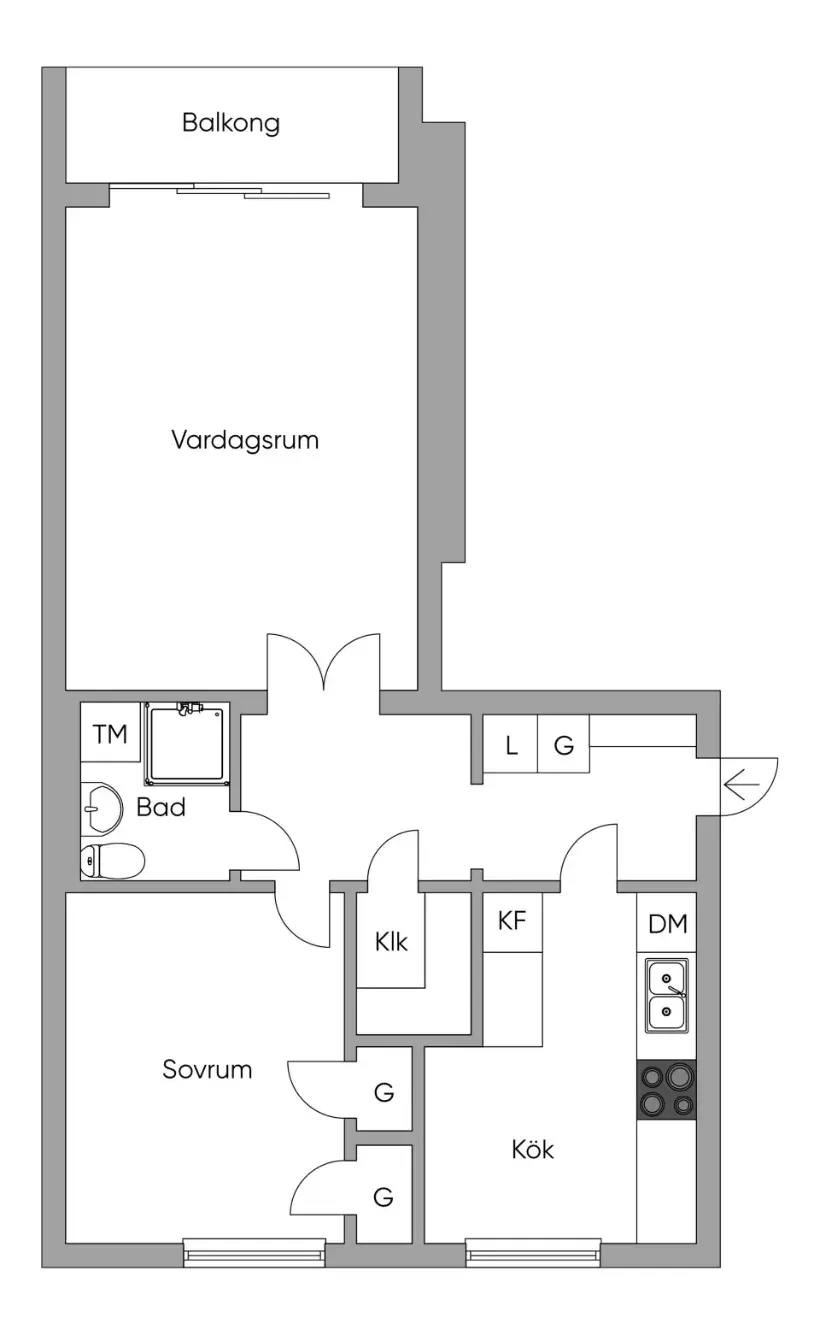 Floor plan for Malmögatan