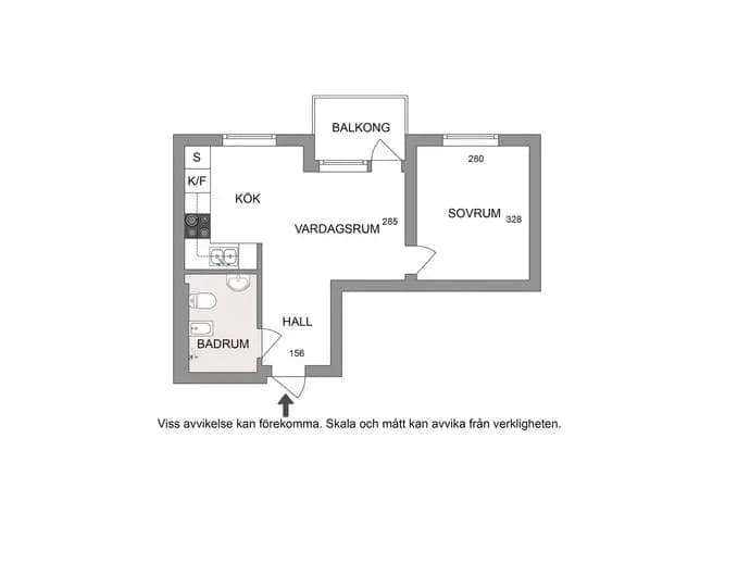 Floor plan for Vintrosagatan 1