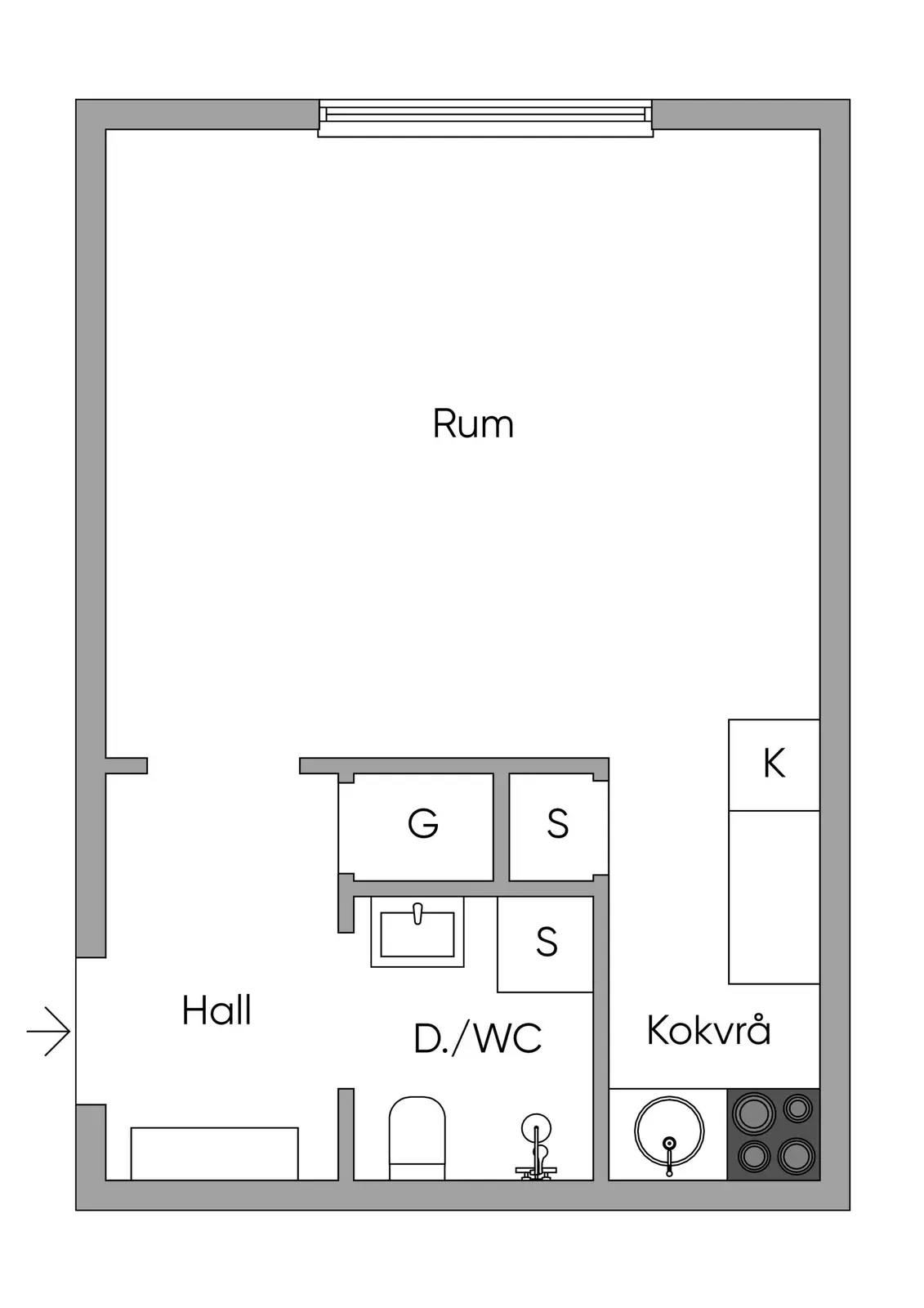 Planritning för Ernst Ahlgrens Väg 5