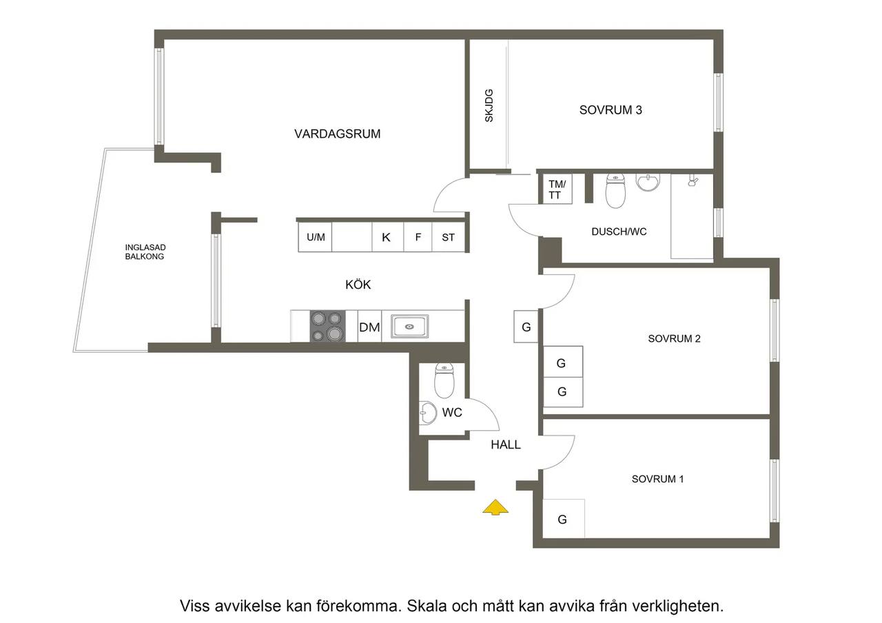 Planritning för Svetsarvägen 13