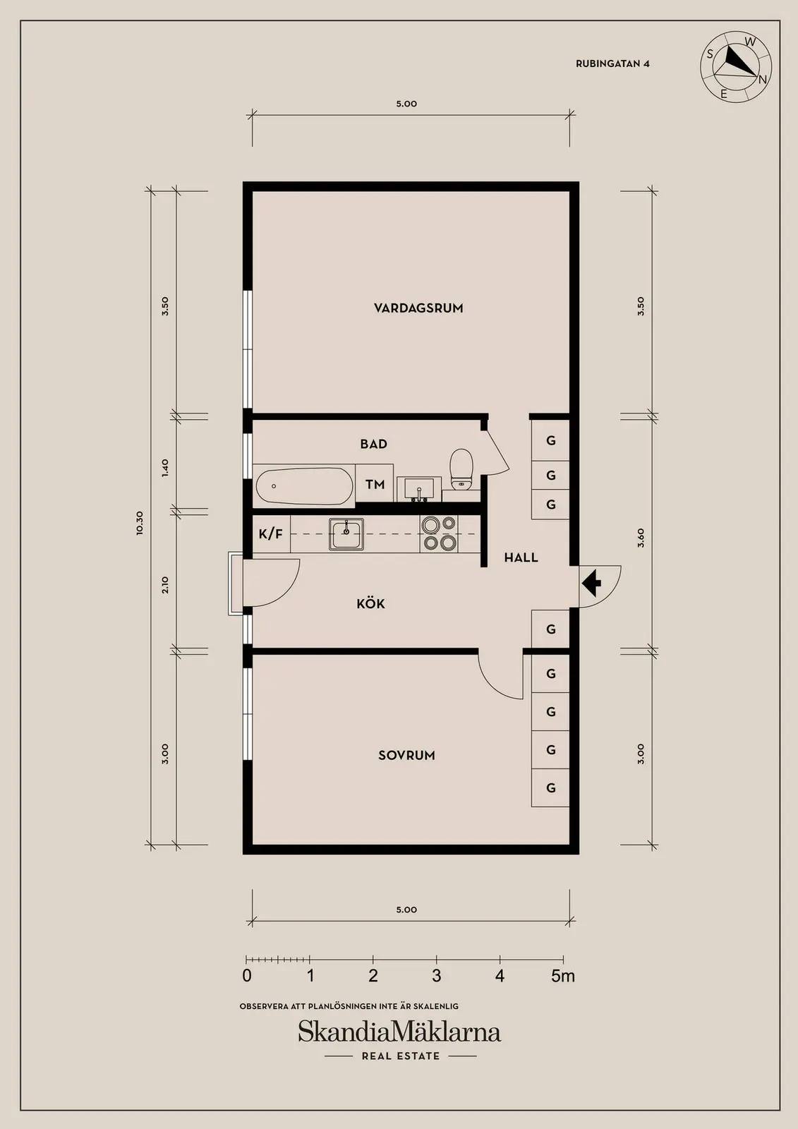 Floor plan for Rubingatan 4