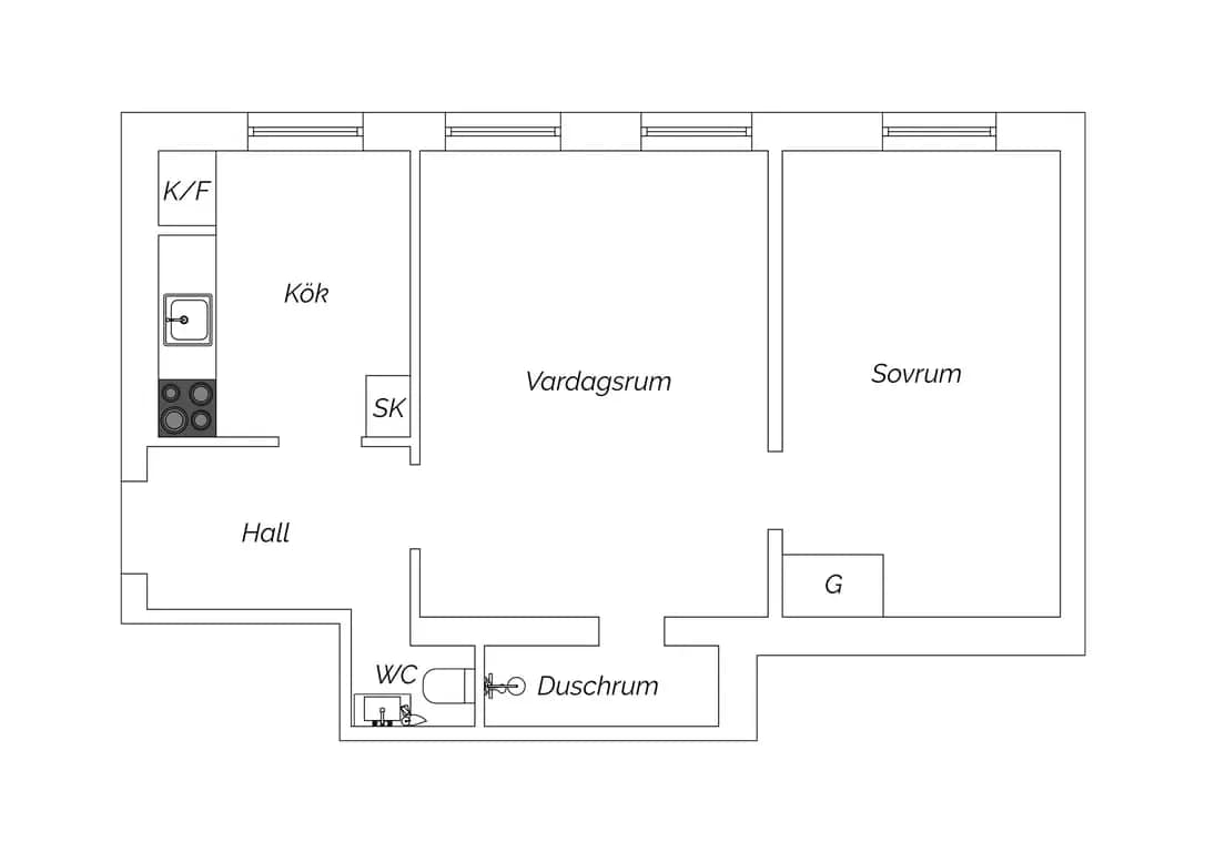 Planritning för Hantverkaregatan 12A