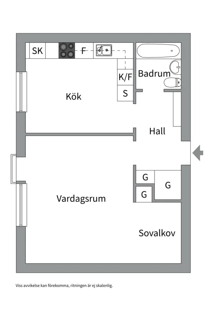 Floor plan for Torkelsgatan 38C