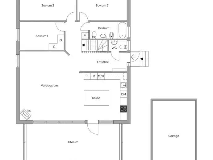 Floor plan for Djupadalsvägen 4