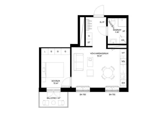 Floor plan for Högrevsgatan 11