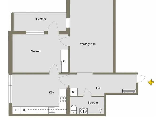 Floor plan for Gruvvägen 26