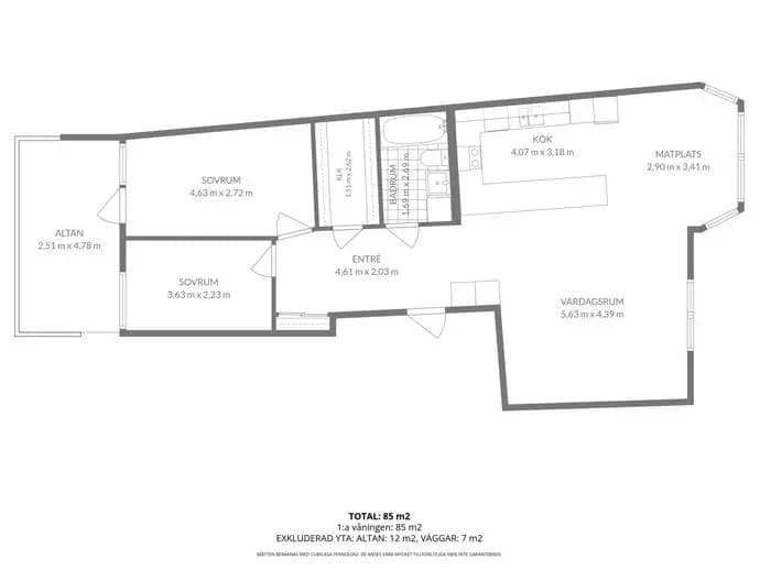 Floor plan for Herserudsvägen 9D