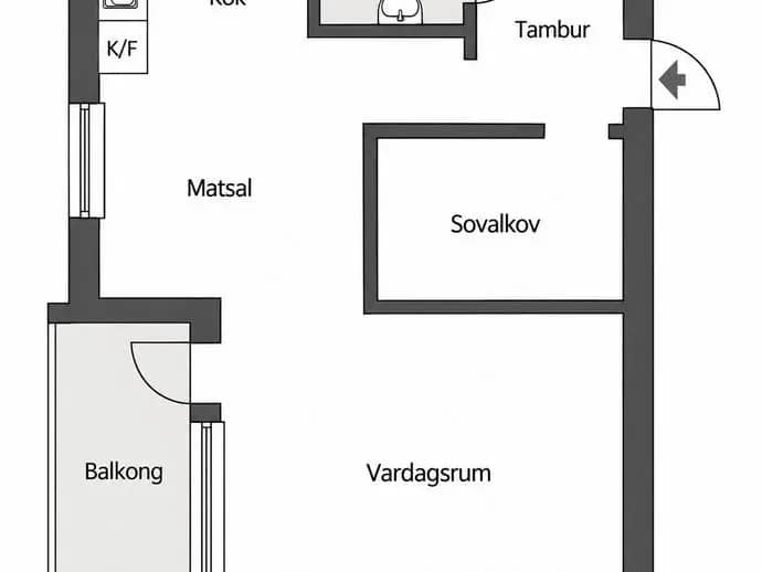 Floor plan for Mörsilsgatan 14