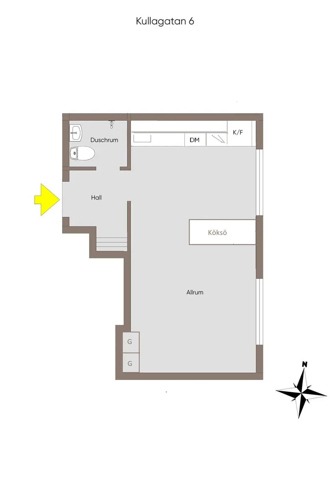 Floor plan for Kullagatan 6