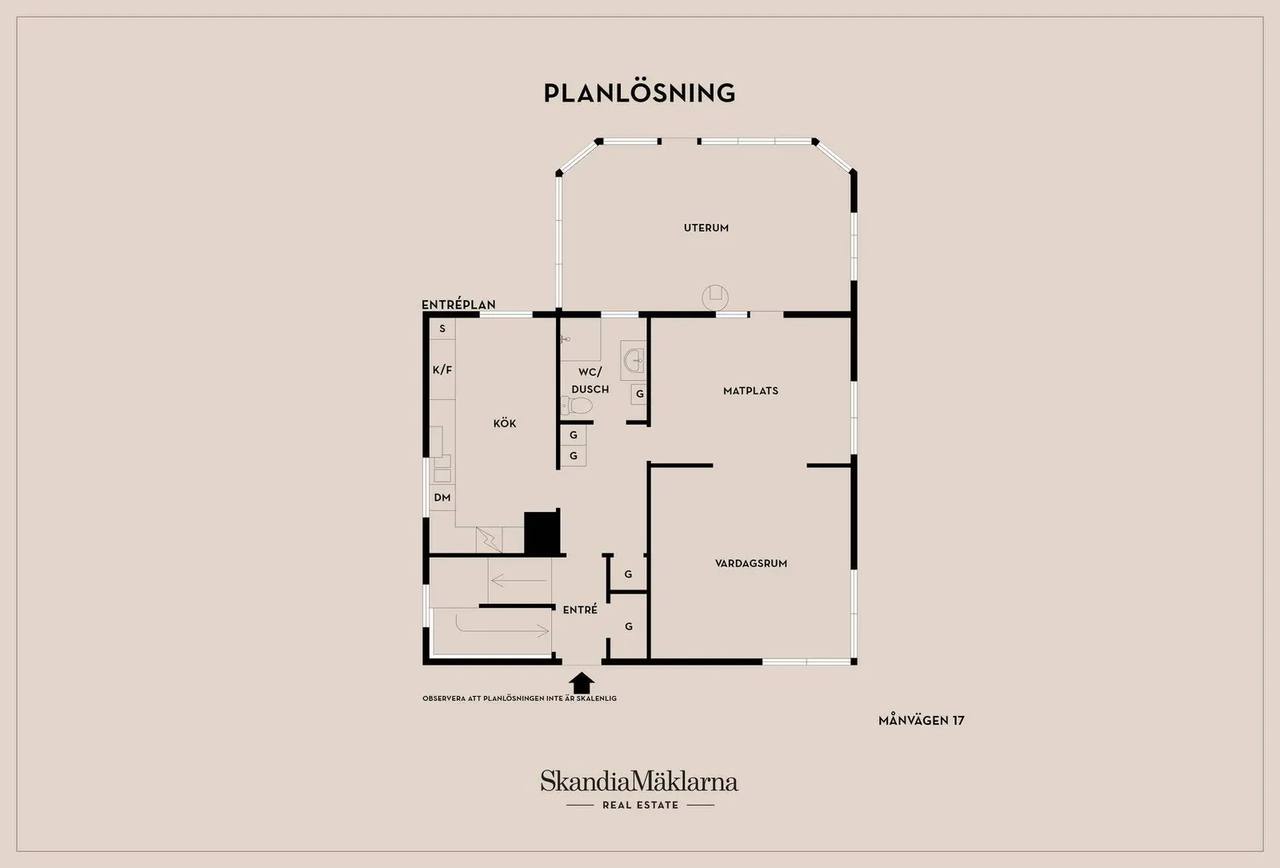 Planritning för Månvägen 17